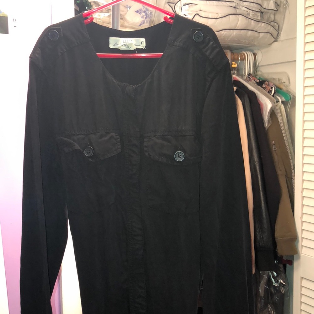 BLACK LONG SLEEVE ROMPER JUMPSUIT VERY WARM